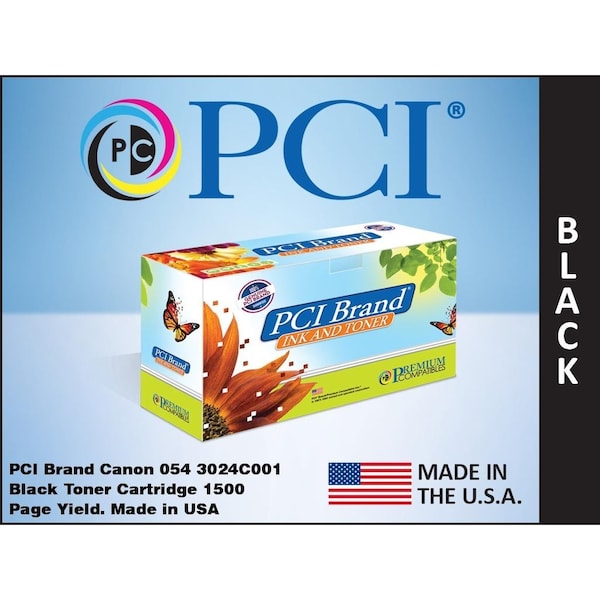 Pci Reman Canon 054 3024C001 Black Toner 15K for LBP641, LBP642, MF641, MF642, MF643, MF644, MF645 3024C001-PCI - main